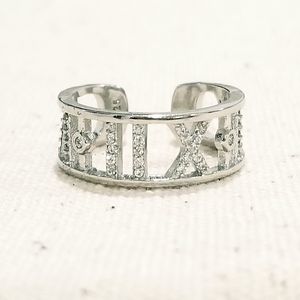 925 sterling silver adjustable band ring